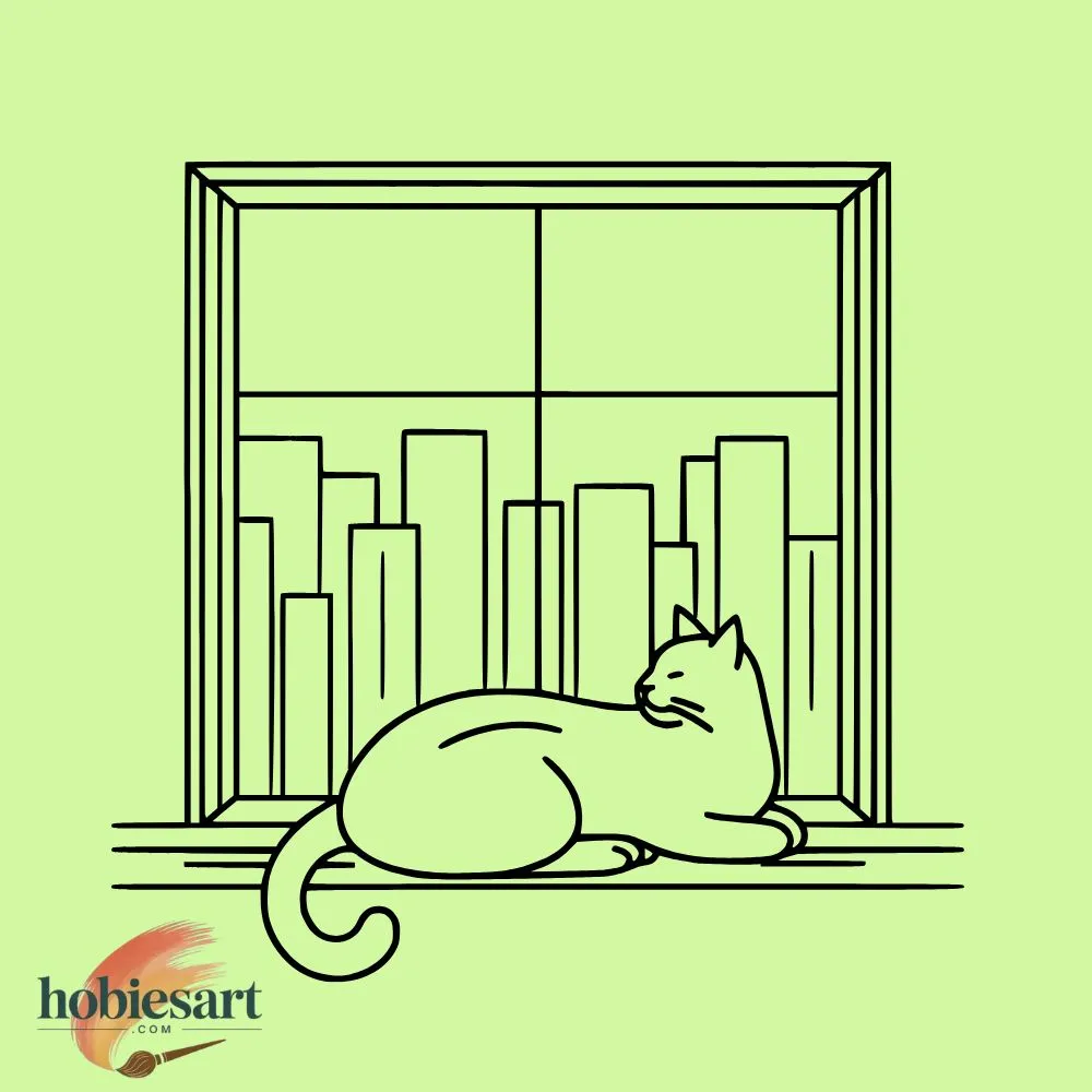 Cat On Window Sill