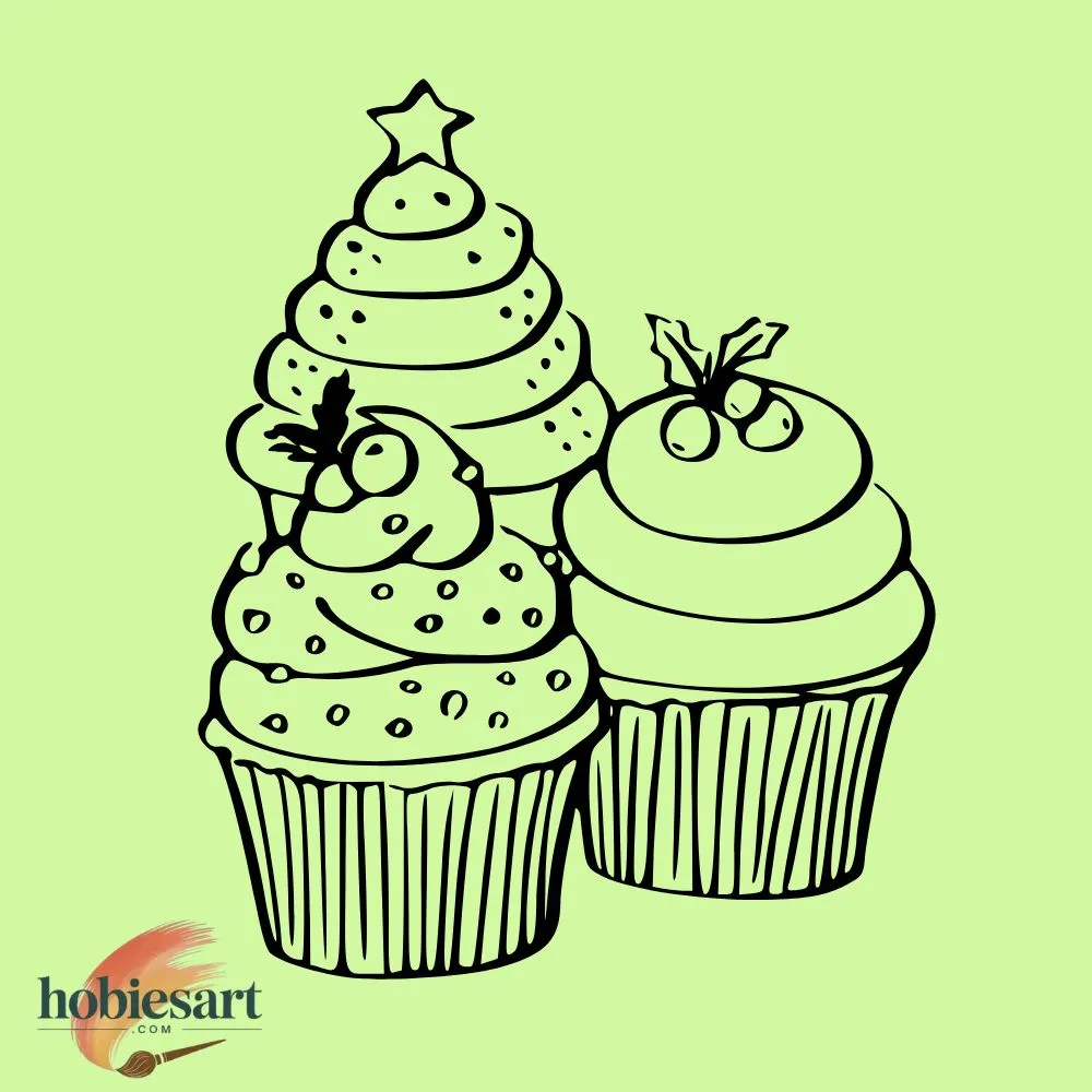 Christmas-themed Cupcake