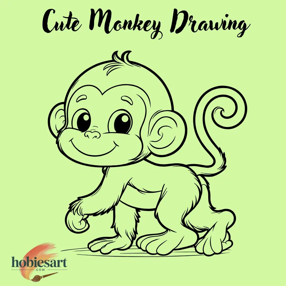 Cute Monkey Drawing