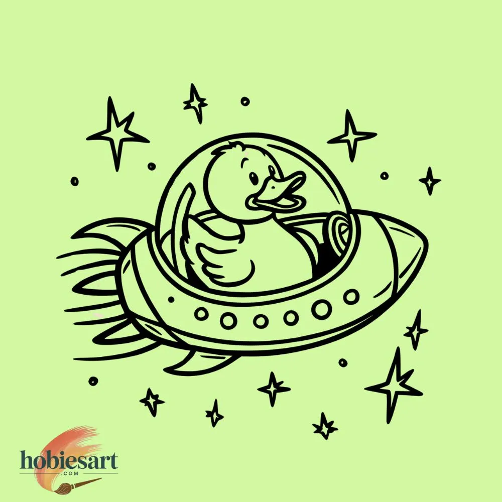 Duck in a Rocket Ship