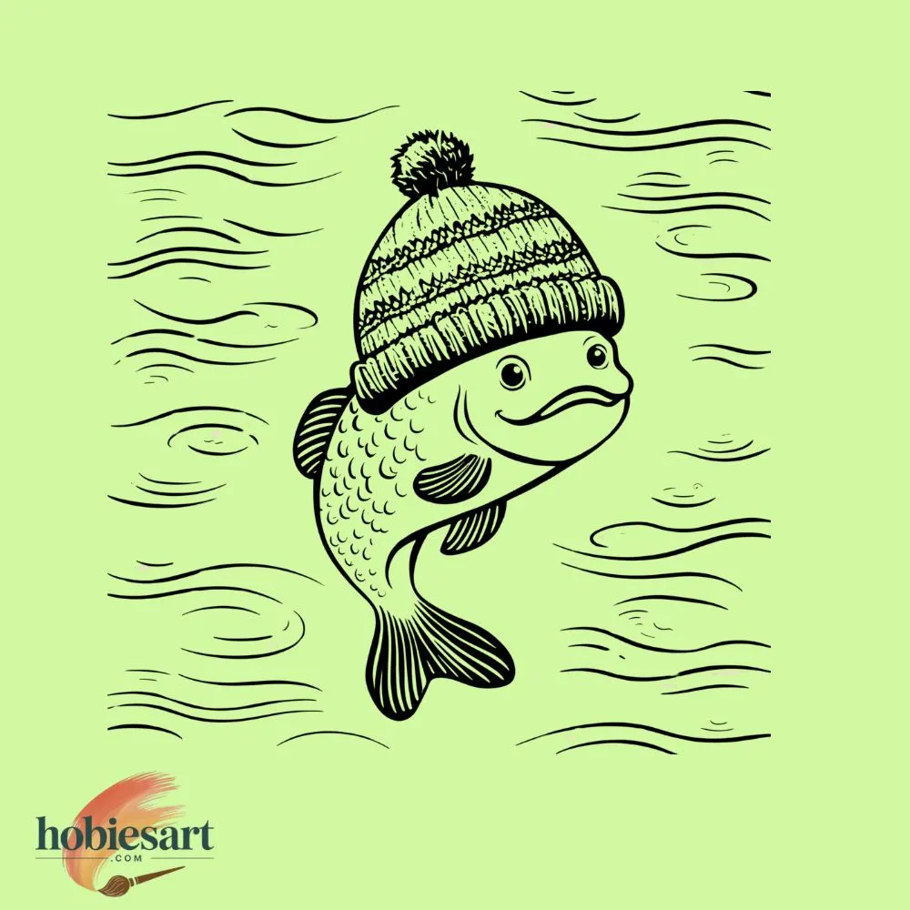 Fish With Winter Hat