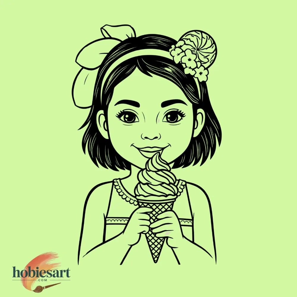 Girl With Ice Cream Cone