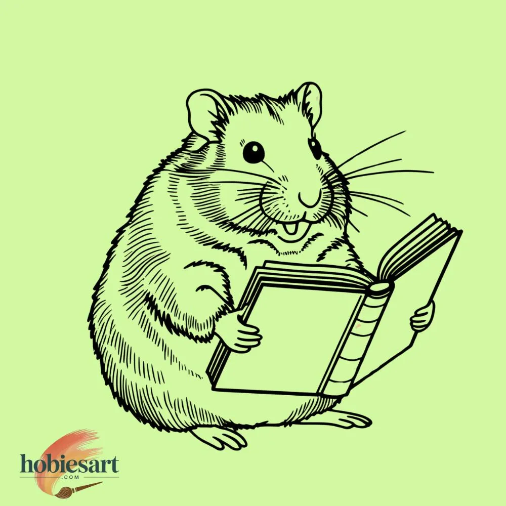 Hamster Reading Book