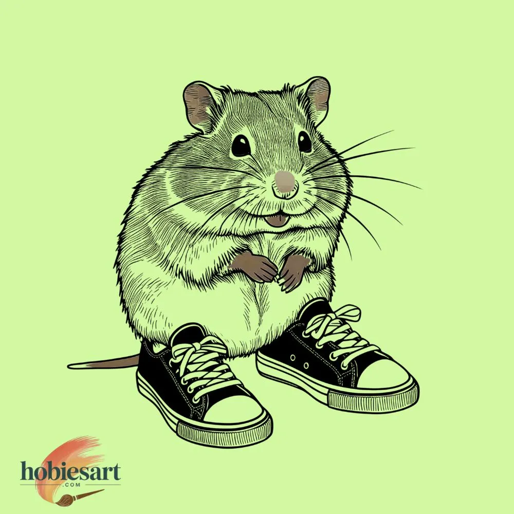 Hamster Wearing Shoes