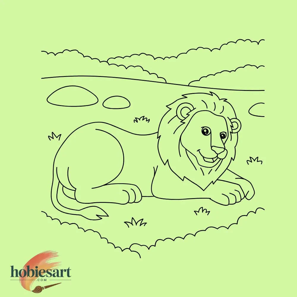 Lion in a Jungle 