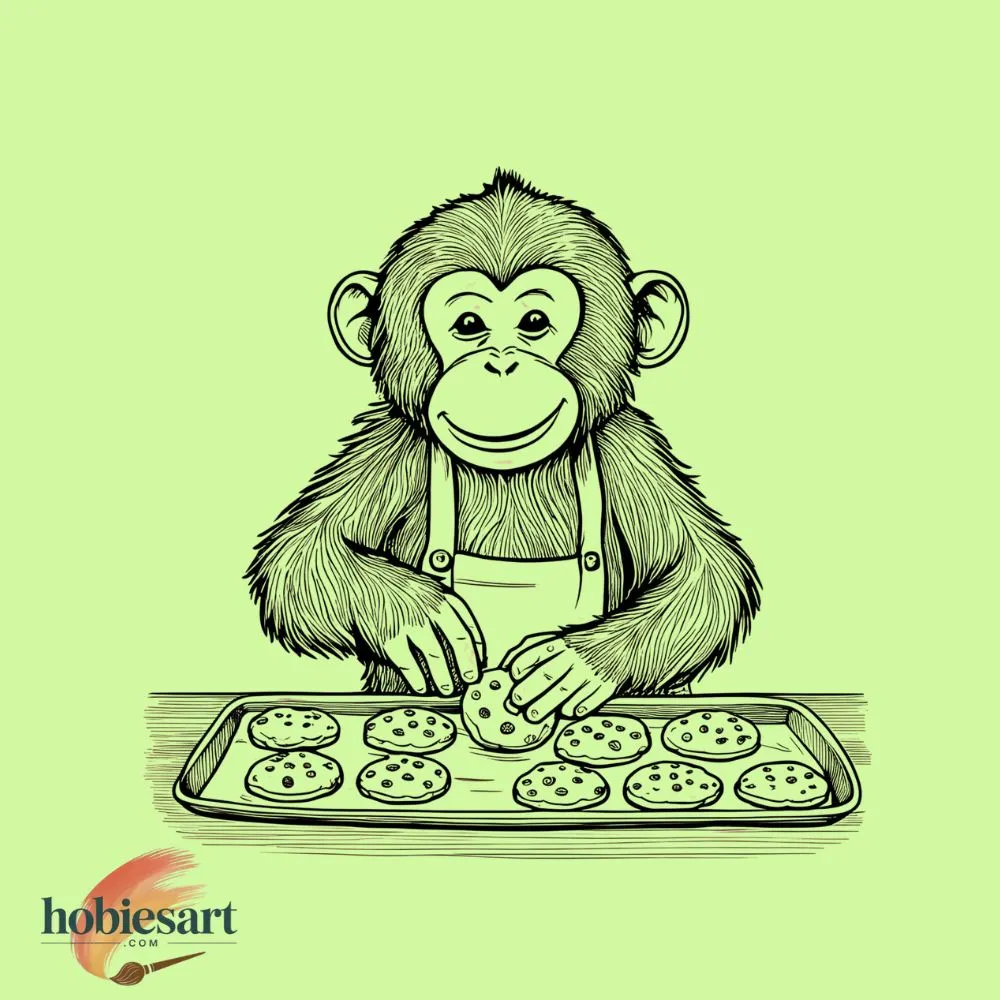 Monkey Baking Cookies