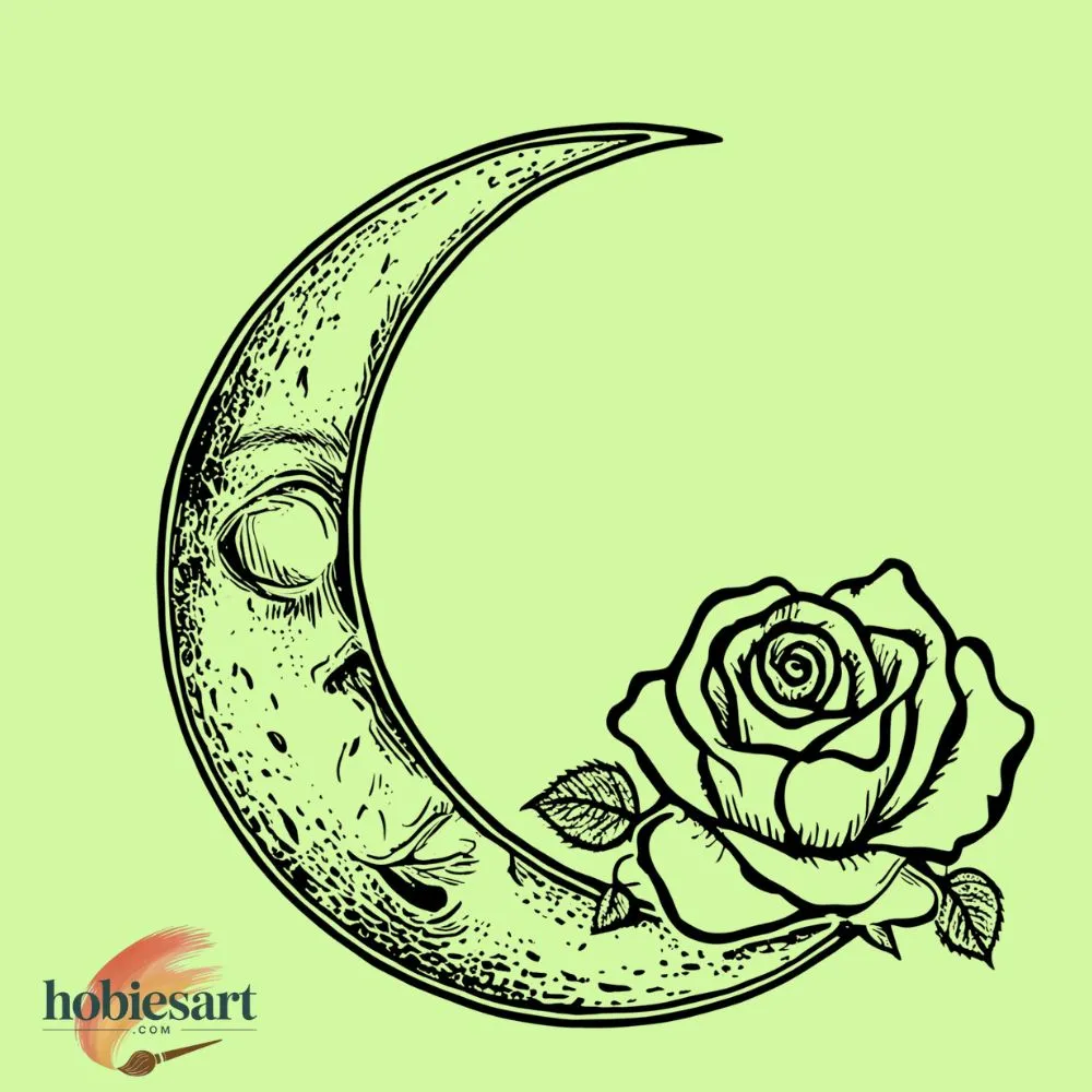 Moon and Rose