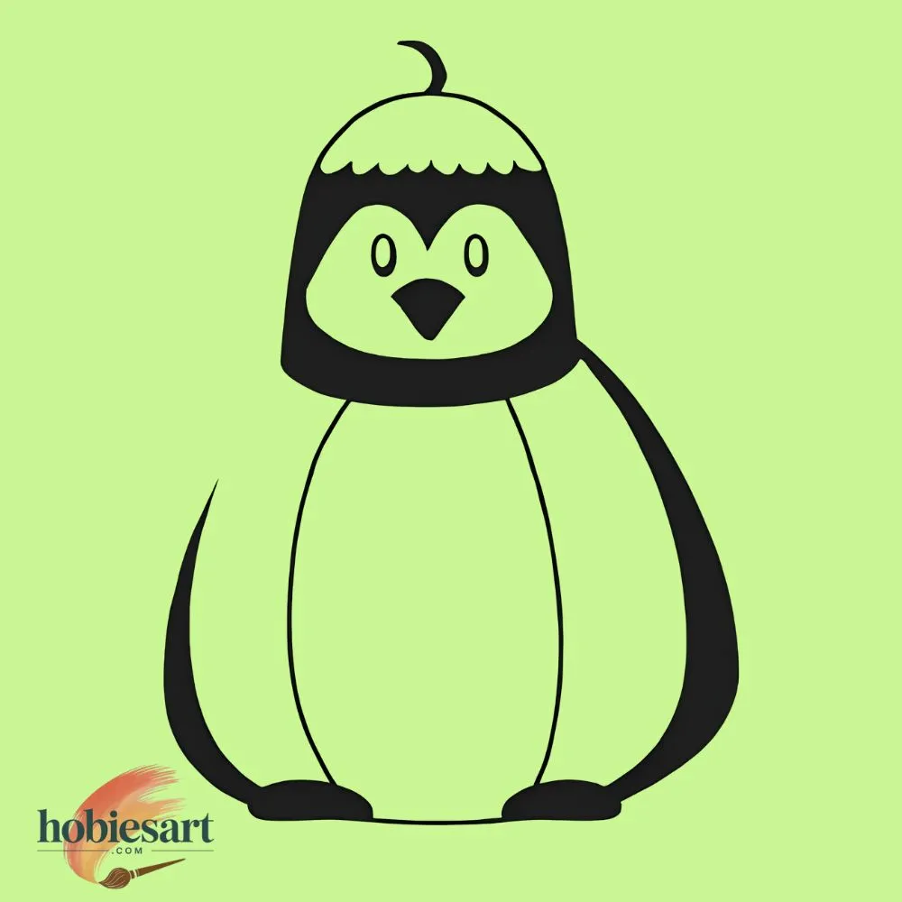 Penguin in a Pumpkin Costume