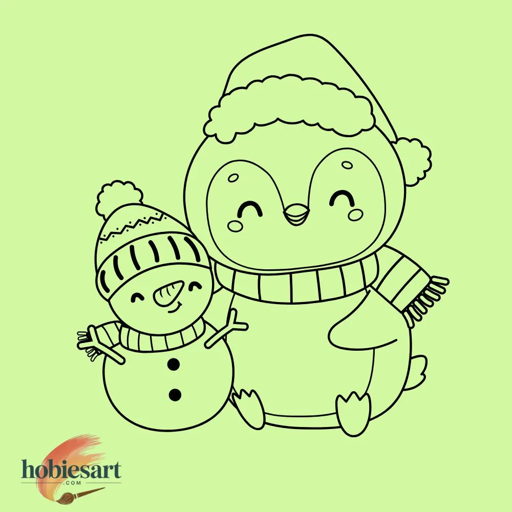 Penguin with Snowman