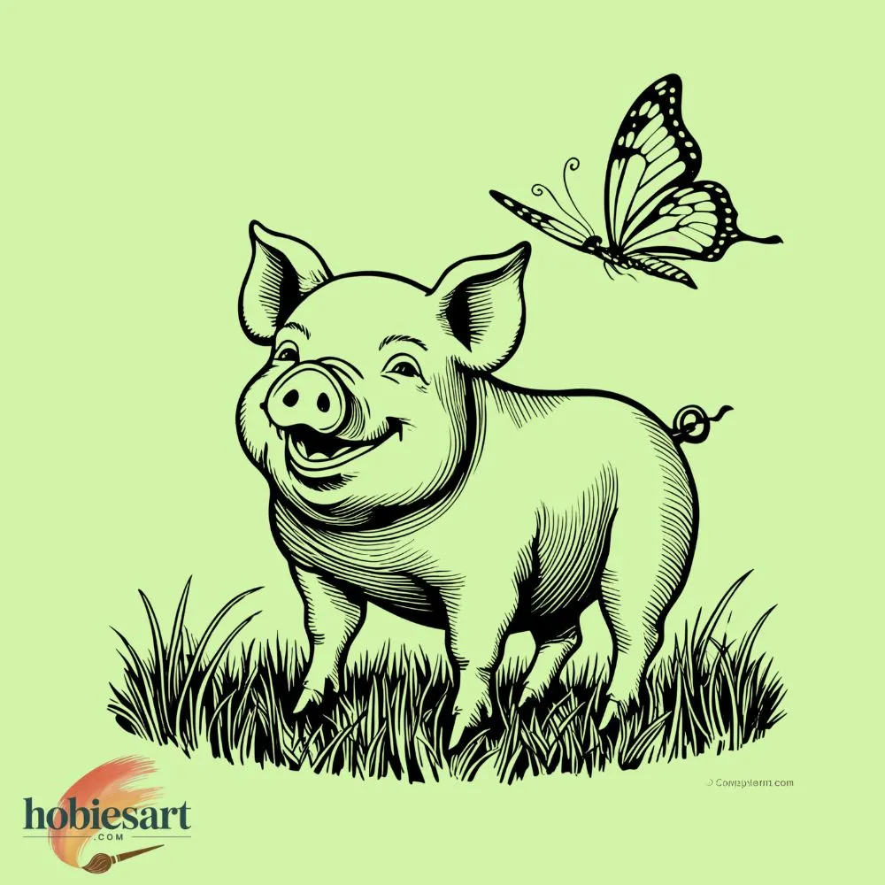 Pig and Butterfly