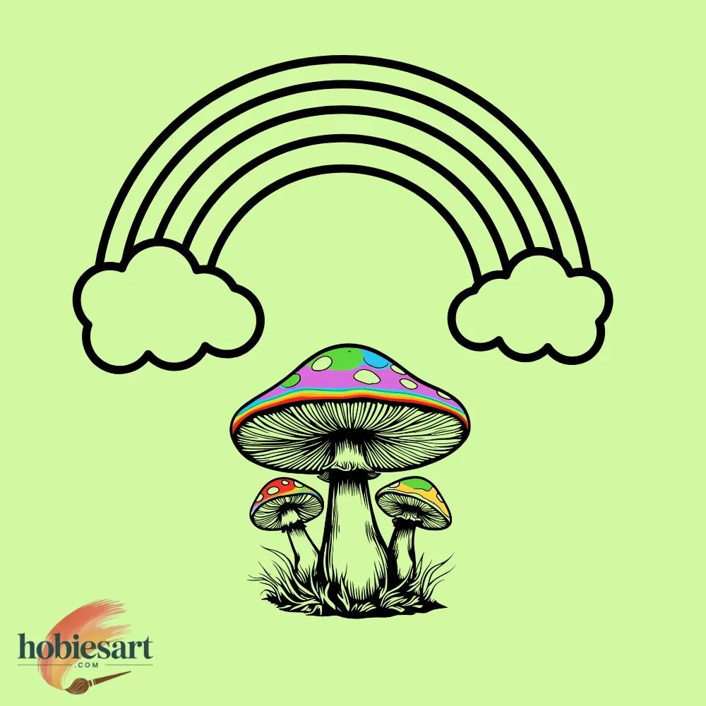 Rainbow Spotted Mushroom