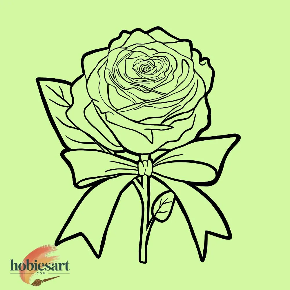 Rose with Bow