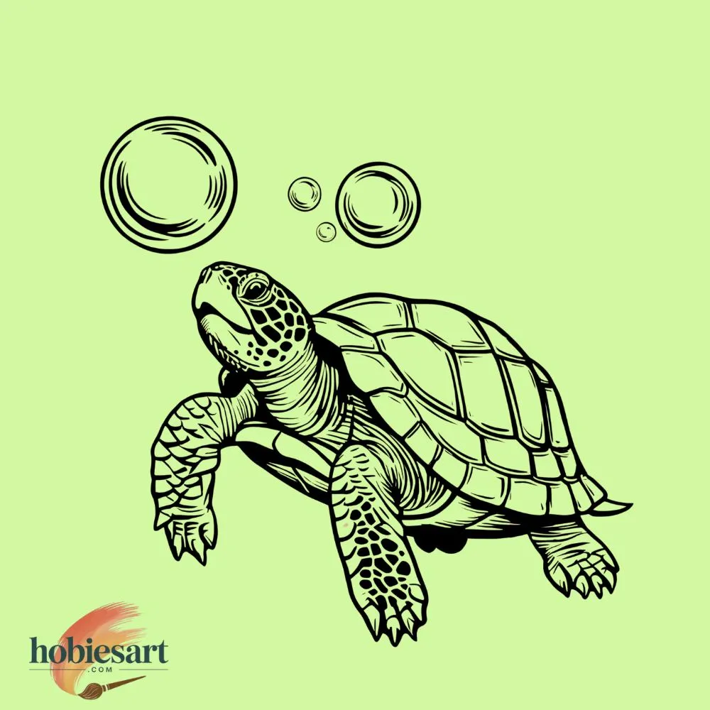 Turtle Blowing Bubbles