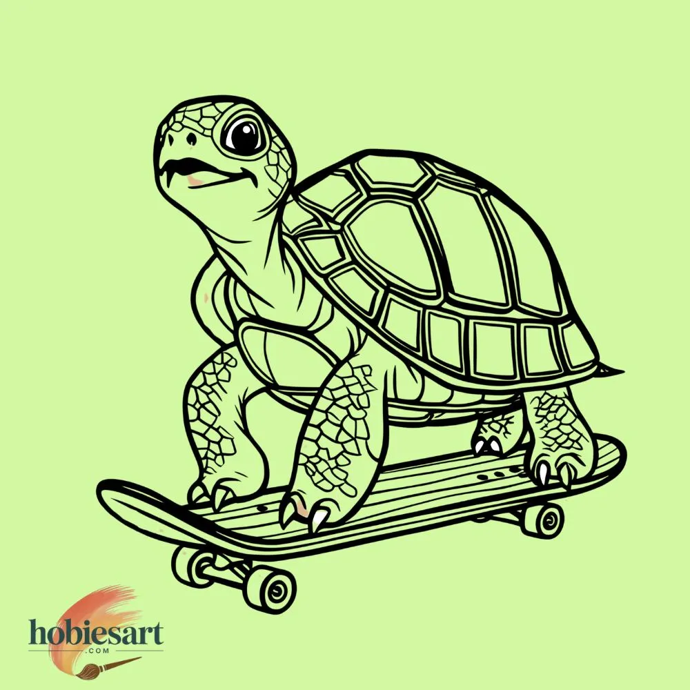 Turtle on Skateboard