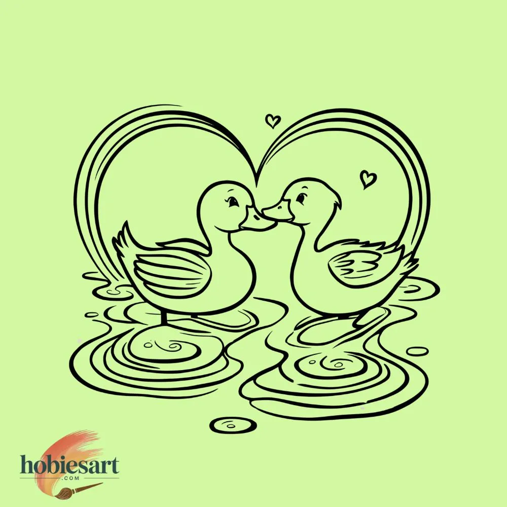 Two Ducks in Love 