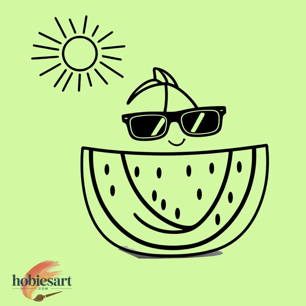 Watermelon with Sunglasses