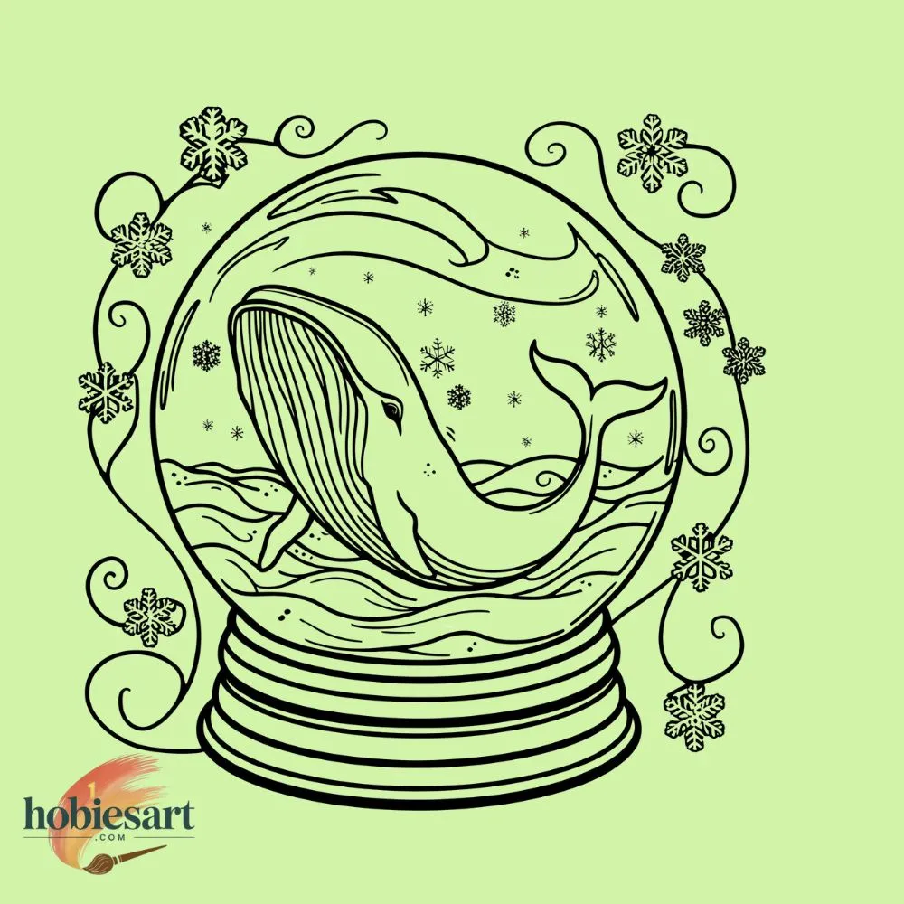Whale in Snow Globe