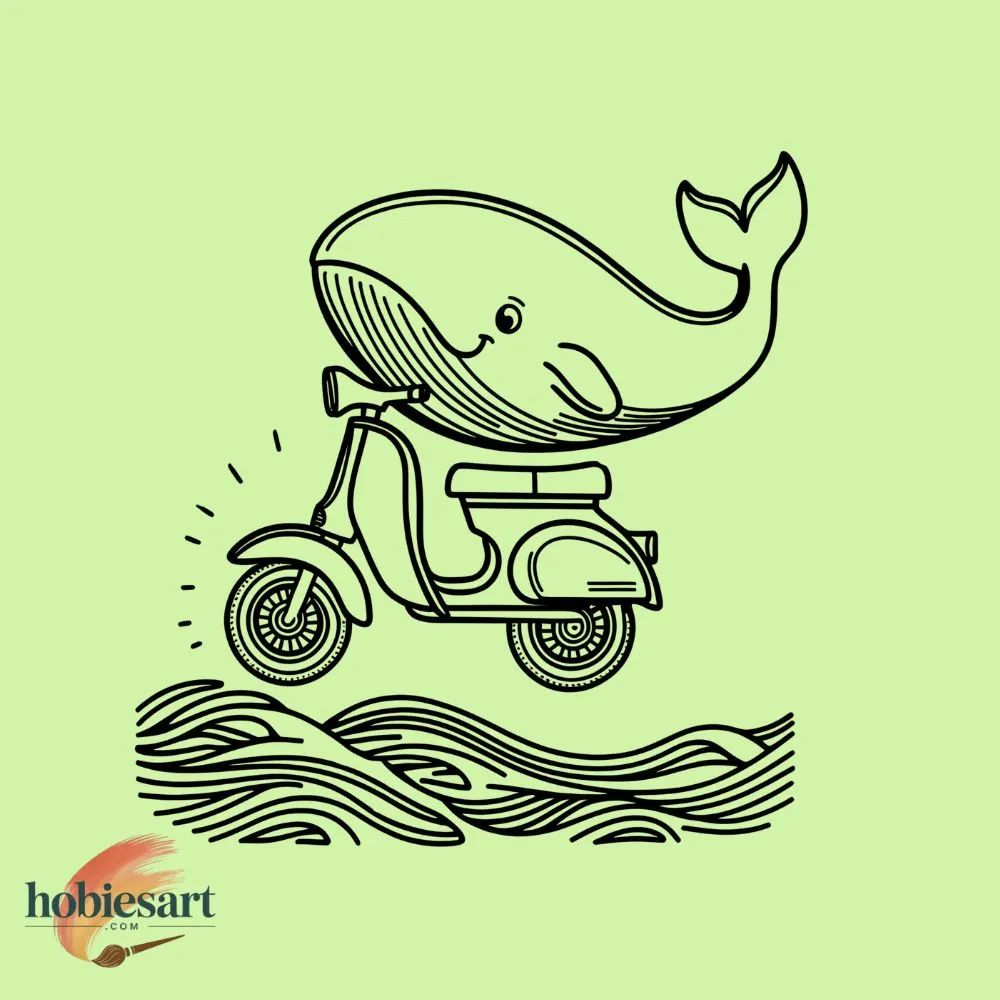 Whale on Scooter