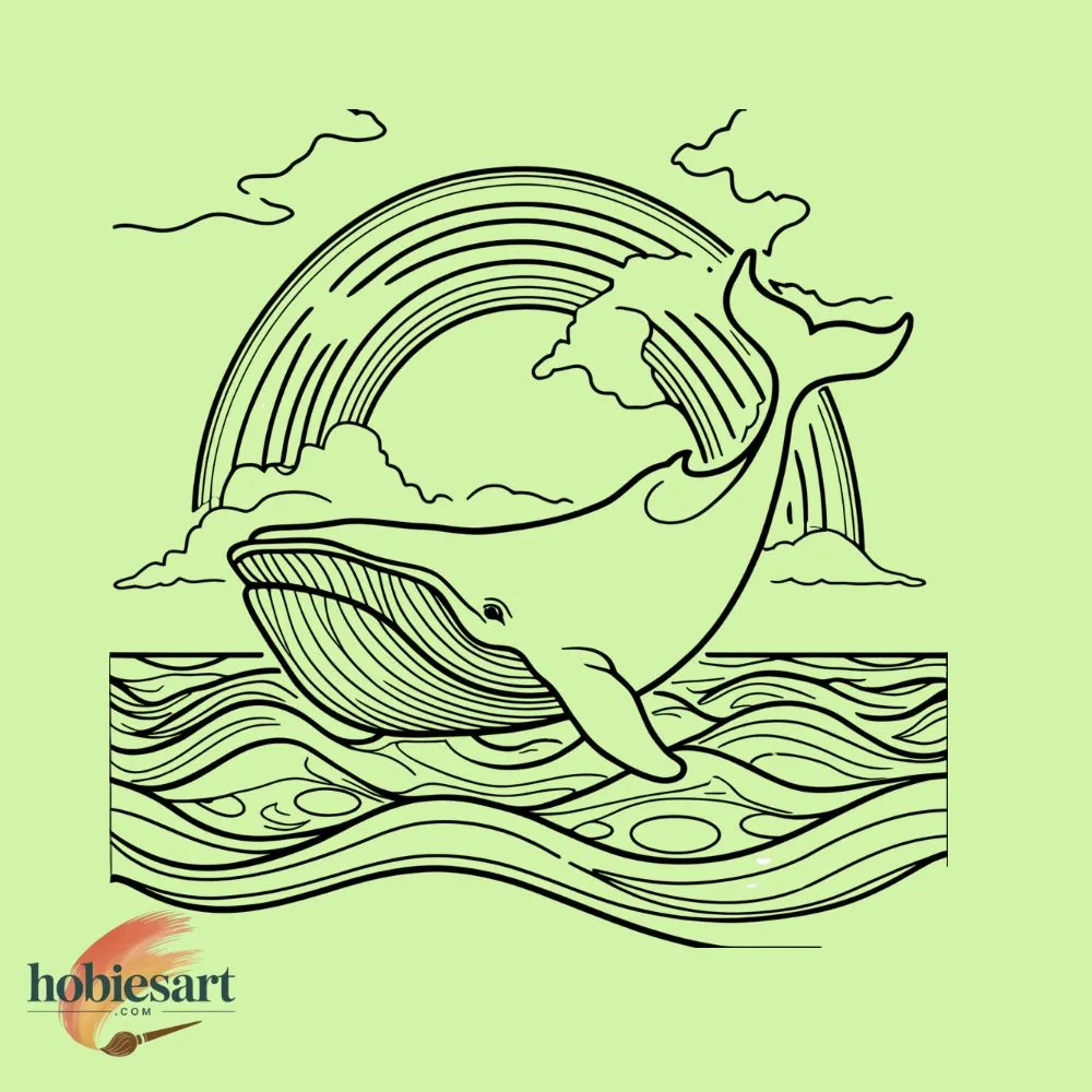 Whale with Rainbow