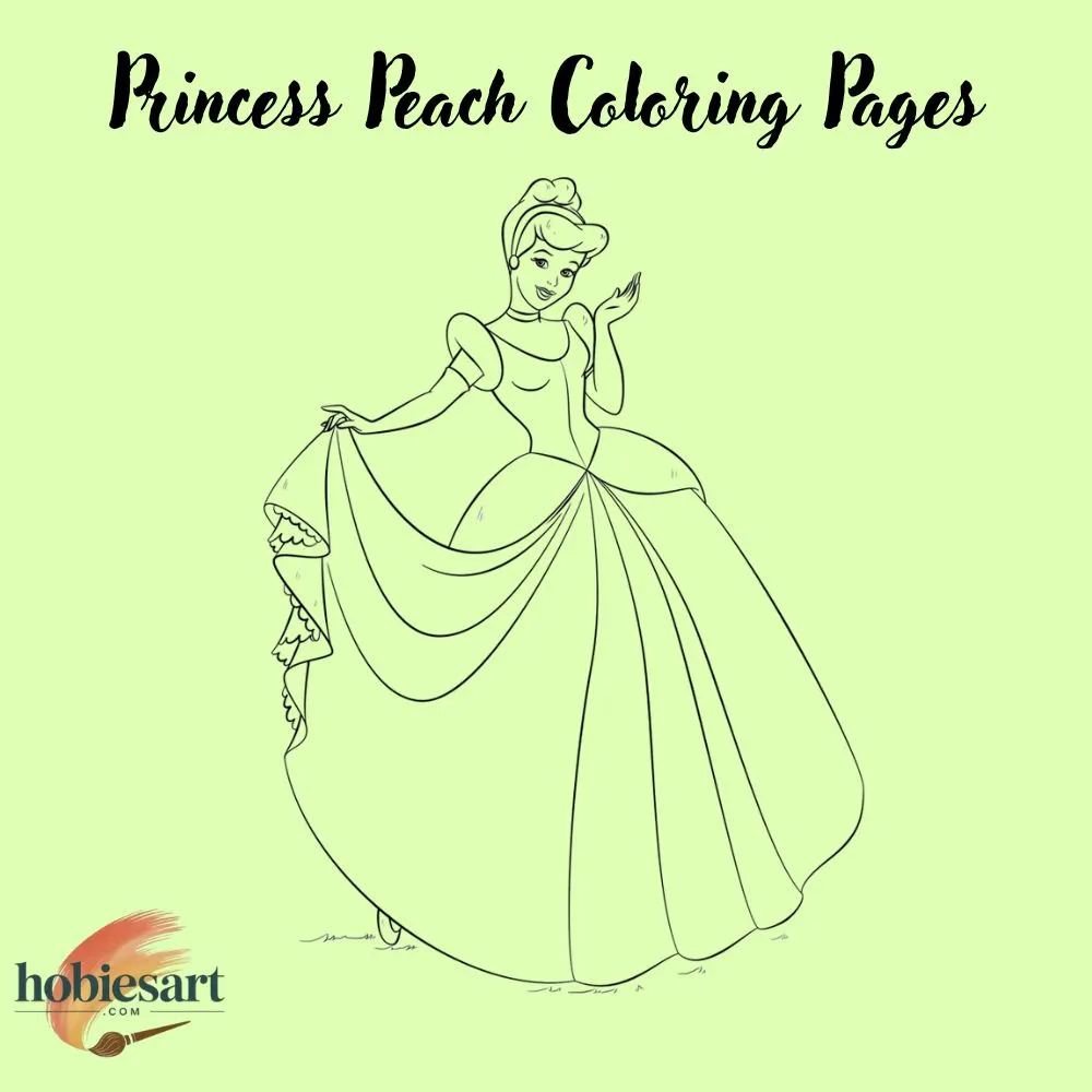 Princess Peach Coloring Pages