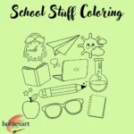 School stuff coloring