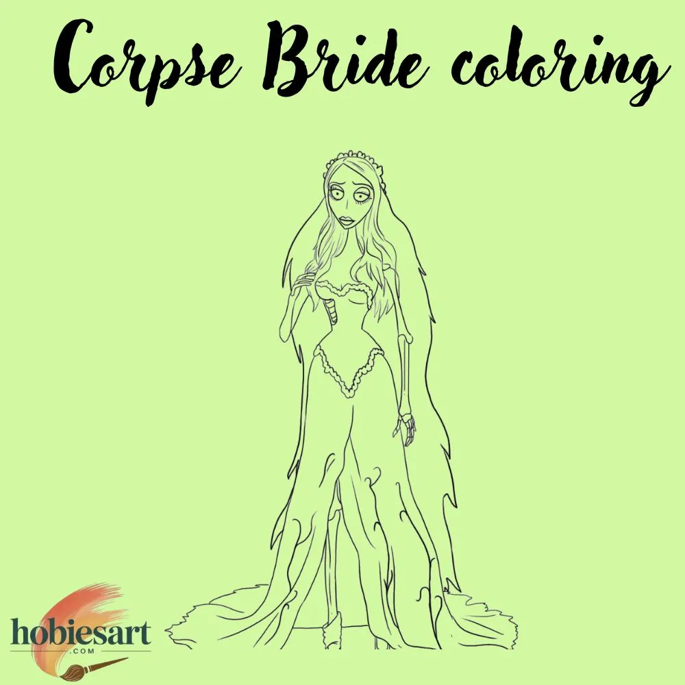 Corpse Bride coloring pages
