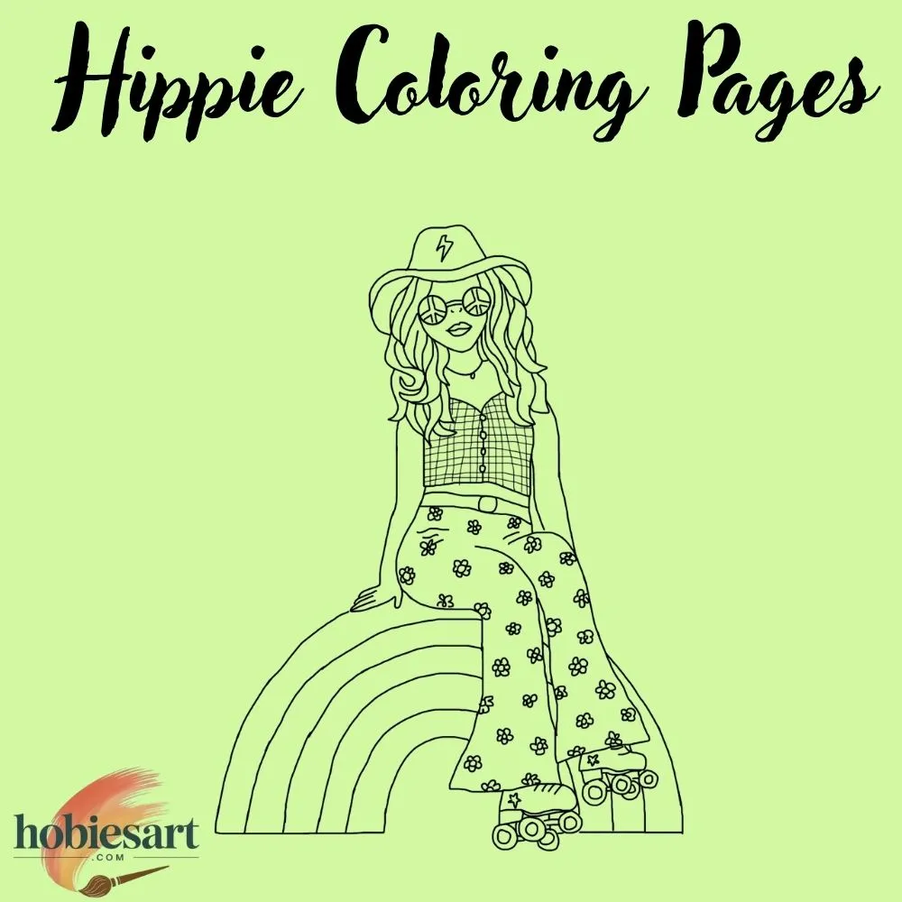 Hippie Coloring Pages