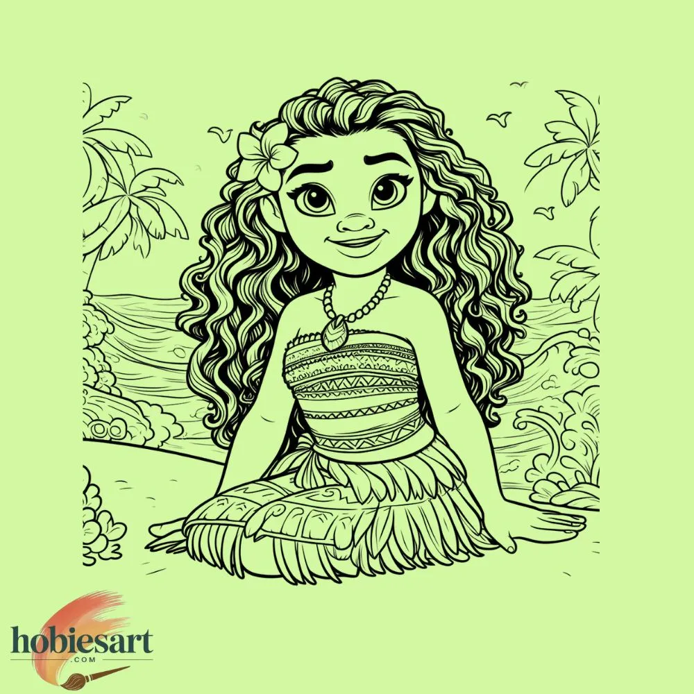 Moana Coloring For Kids