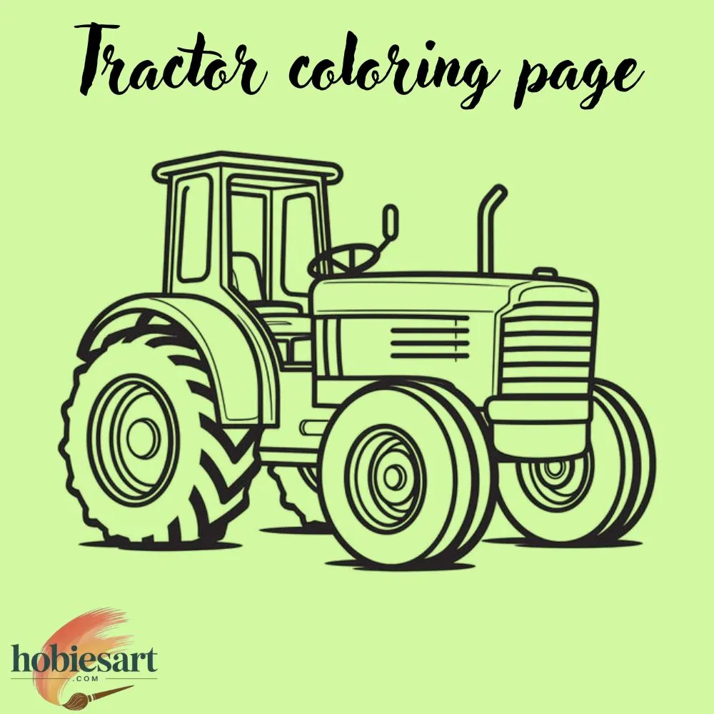 Tractor coloring page